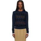 Proenza Schouler Navy Vivian Sweater