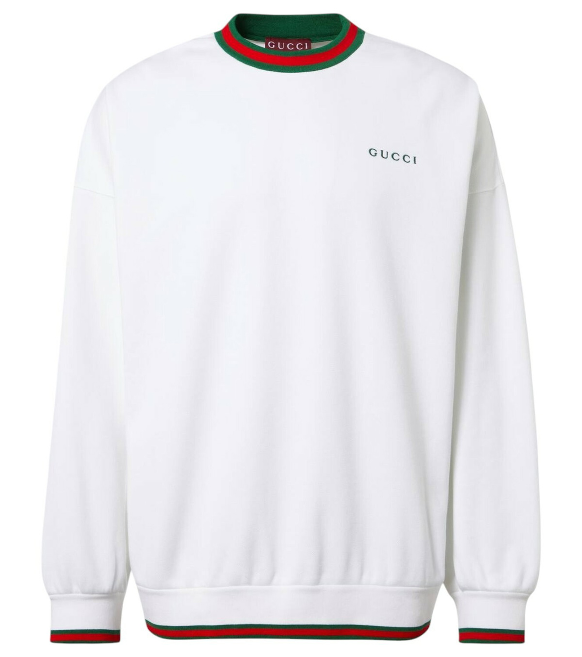 Gucci - Web Stripe cotton jersey sweatshirt Gucci