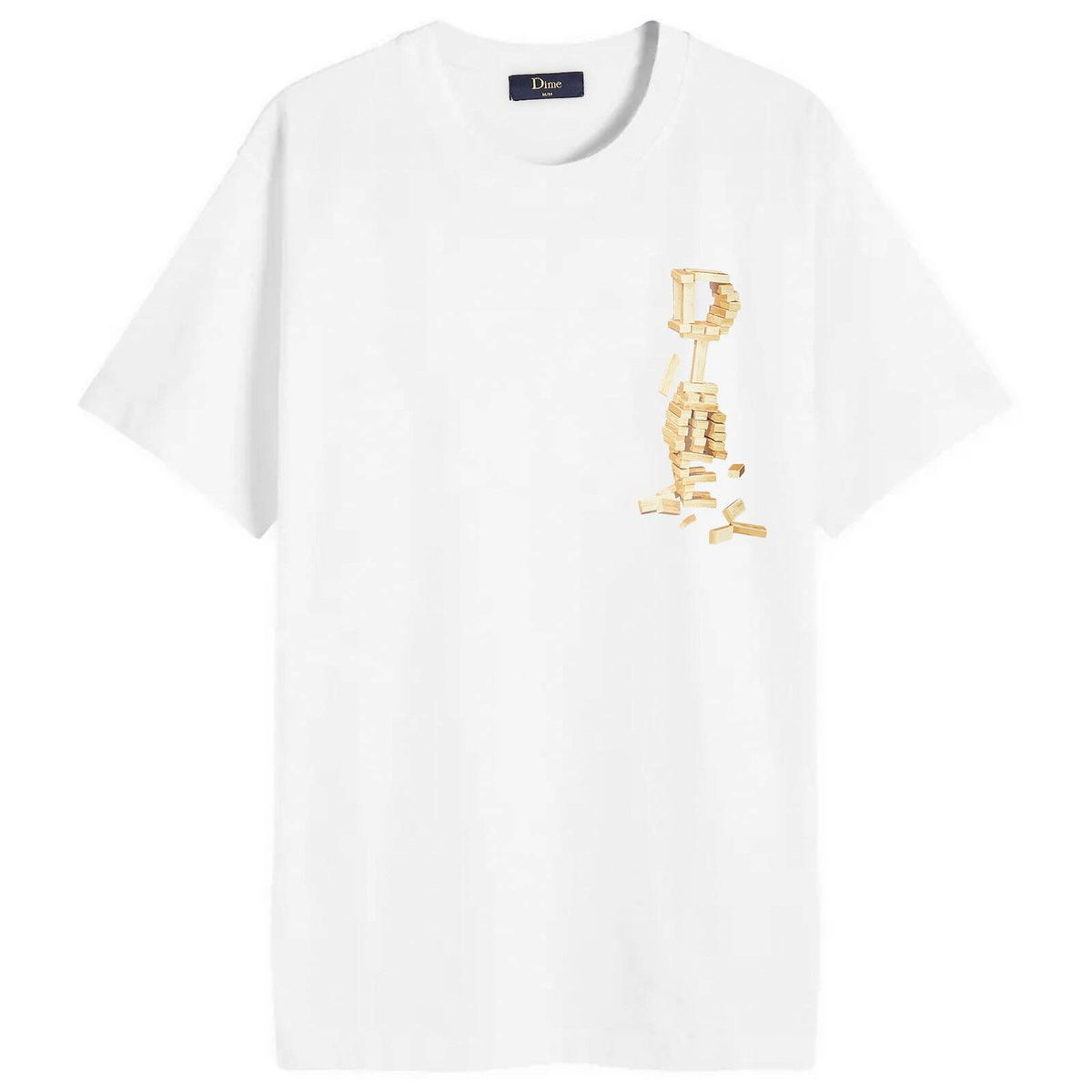 【DIME】DIME Blocks T-Shirt / White Dime Men's Blocks T-Shirt in White Dime