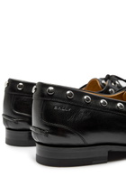 Bally Pathy Studded Glossed Leather Loafers Black