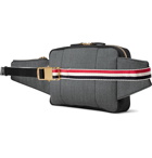 Thom Browne - Fun Mix Logo-Print Cotton-Twill Belt Bag - Gray