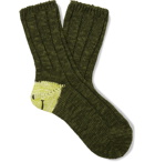 KAPITAL - Smilie Cotton-Blend Socks - Green