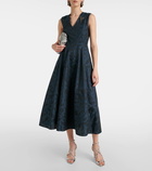 'S Max Mara Diego pleated jacquard midi dress