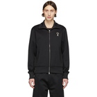 AMI Alexandre Mattiussi Black Ami De Coeur Zip Track Jacket