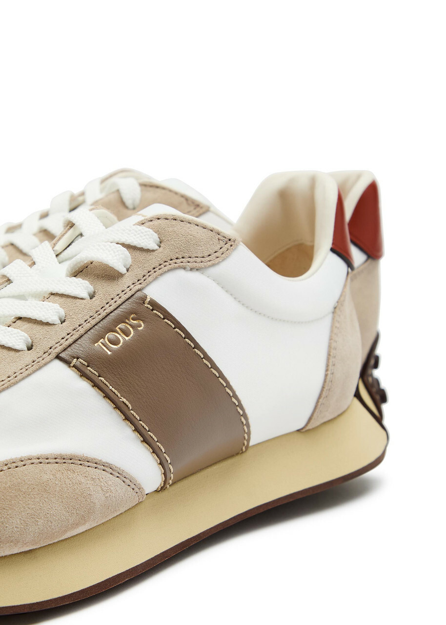Tods Sportivo Active 26L Panelled Satin-twill Sneakers White