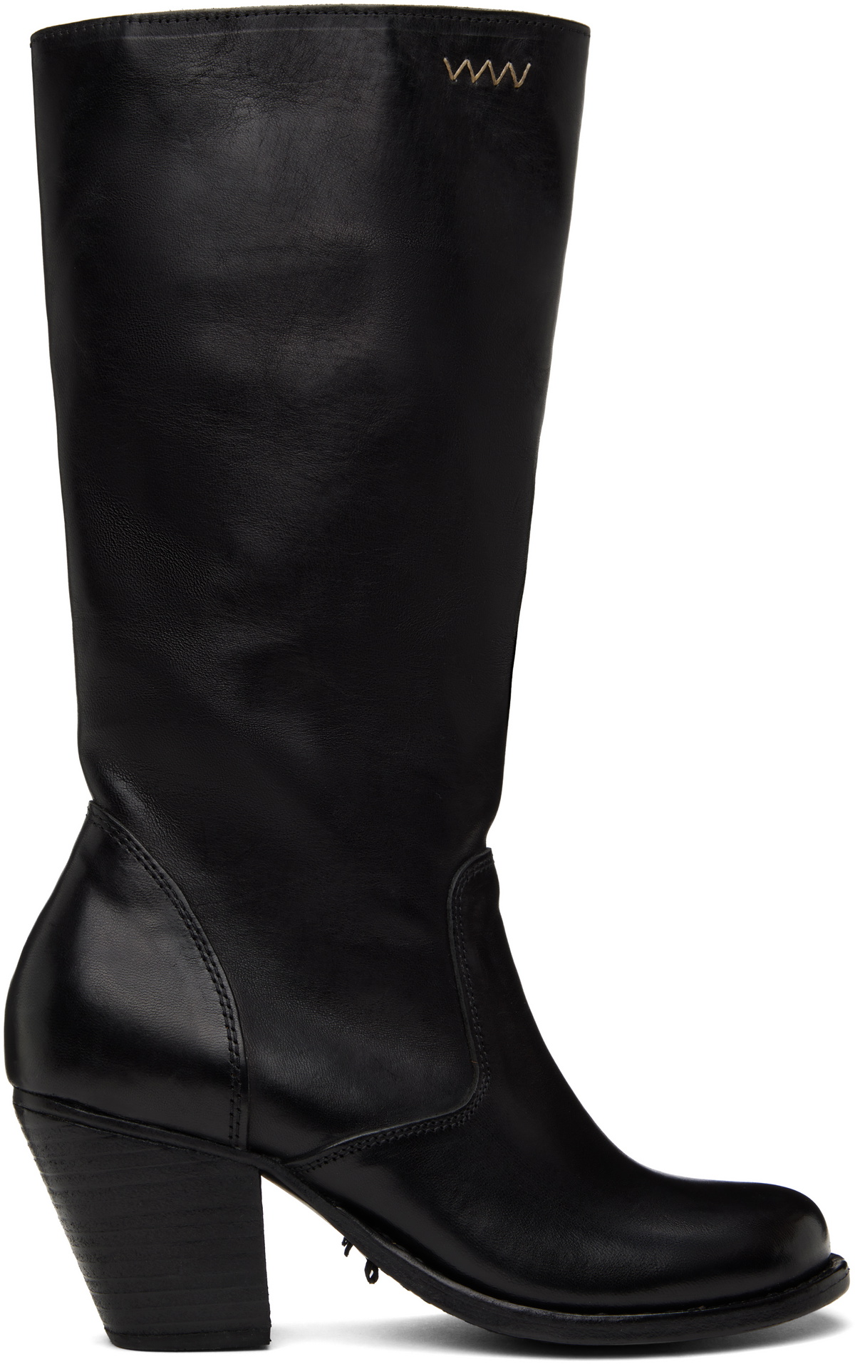 visvim Black Rosebud Tall Boots