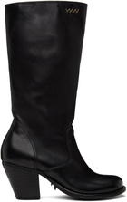 visvim Black Rosebud Tall Boots