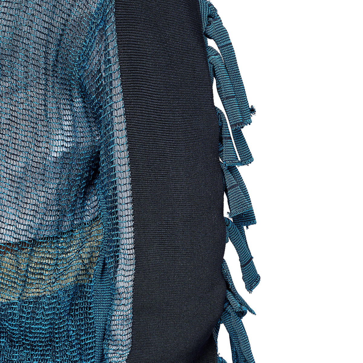 Toga Pulla Women's Fringe Knit Cardigan in Blue Toga Pulla