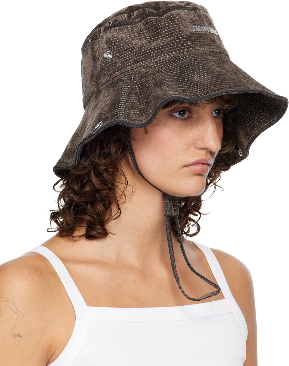 JACQUEMUS Khaki 'The de-Nîmes denim' Bucket Hat