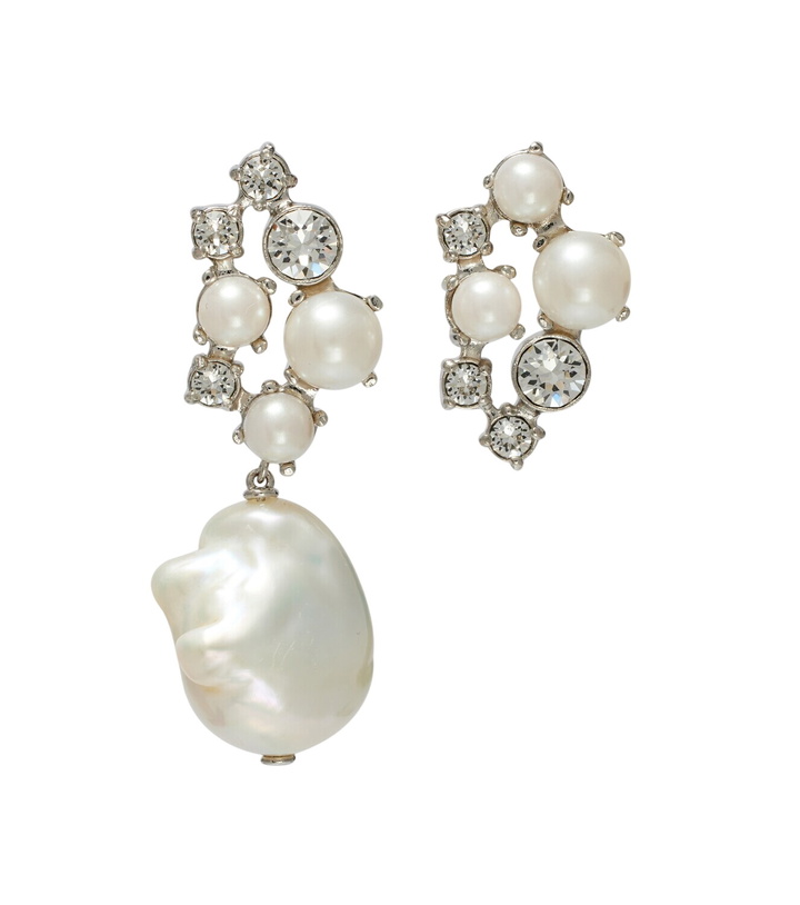 Photo: Givenchy Crystal and faux pearl-embellished earrings