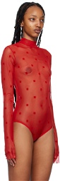 Givenchy Red 4G Bodysuit