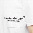 New Amsterdam Surf Association Men's Throw Pocket T-Shirt in White/Black