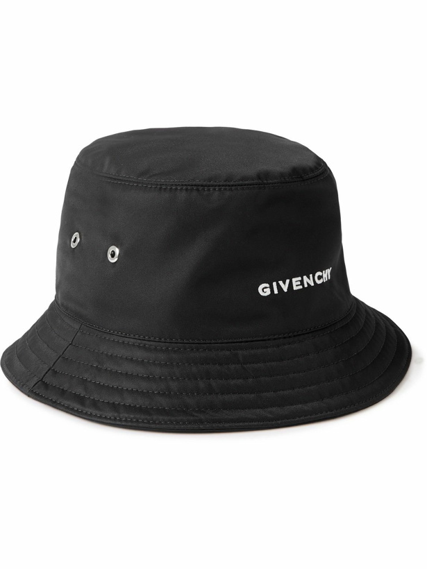 Photo: Givenchy - Logo-Embroidered Canvas Bucket Hat - Black