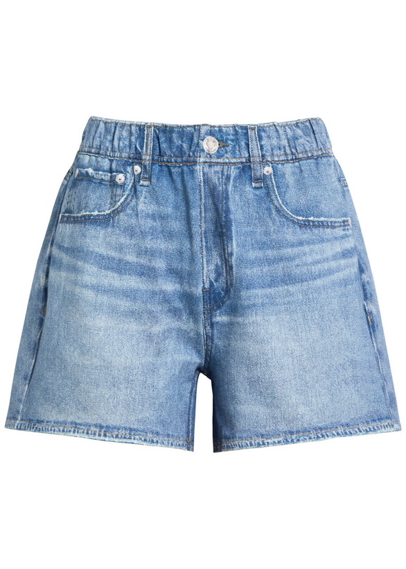 Photo: Rag & Bone Denim Print Terry Shorts Blue