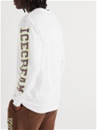 ICECREAM - Embroidered Logo-Print Cotton-Jersey T-Shirt - White