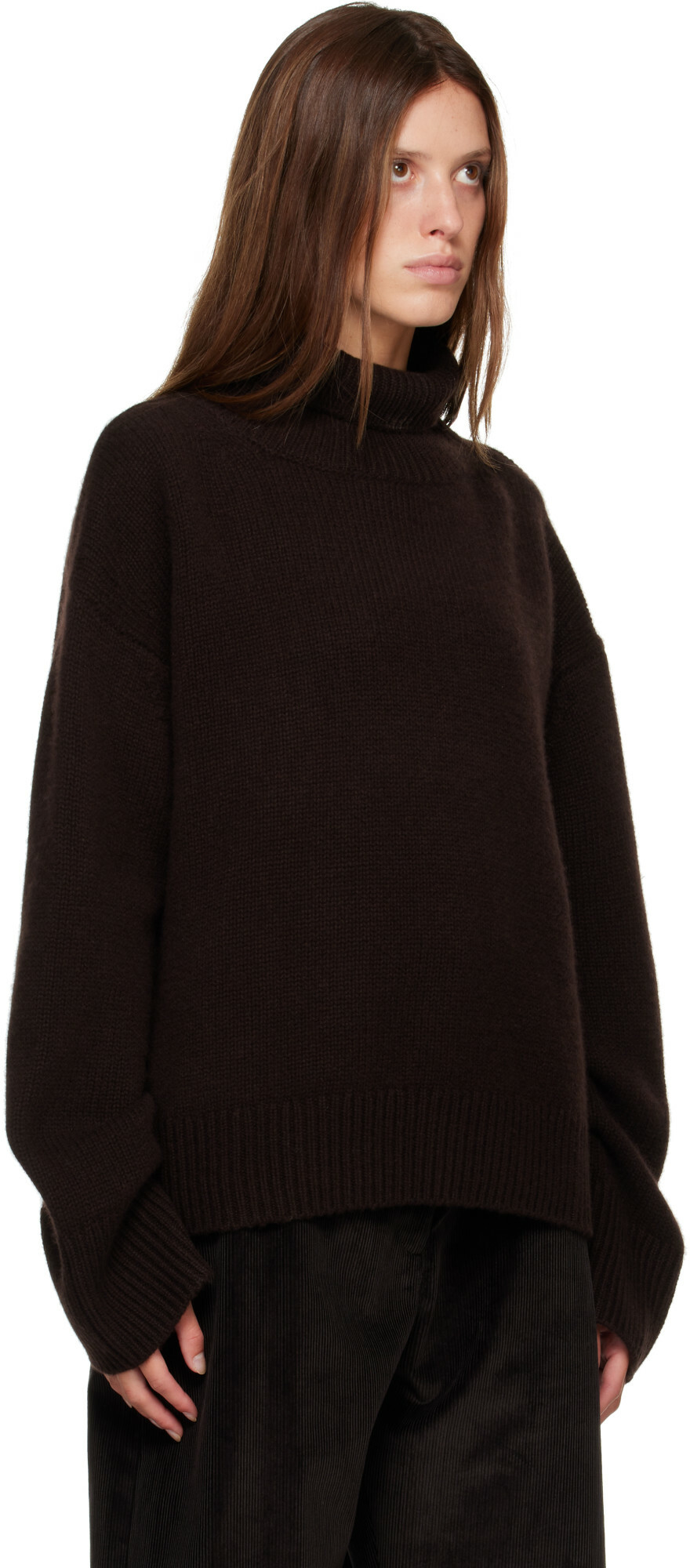 R2W Brown Straight Hem Turtleneck