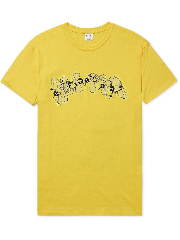 Photo: Better™ Gift Shop - Chris Lux Logo-Print Cotton Jersey T-shirt - Yellow