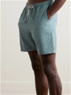 Faherty - Shorelite Straight-Leg Mid-Length Printed Recycled Swim Shorts - Blue
