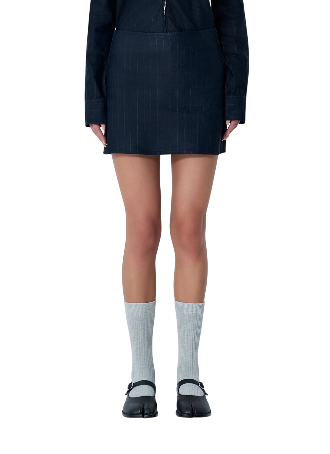 OUR LEGACY WORK SHOP Emporio Armani Navy Saro Midi Skirt Our Legacy