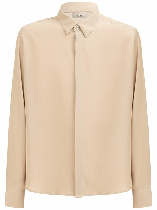 Photo: AMI PARIS Silk Blend Crepe Shirt