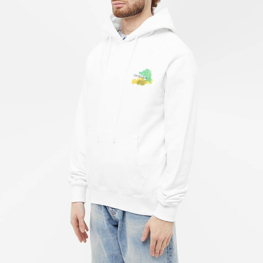 Off-White Men's Brush Arrow Slim Hoodie in White Off-White