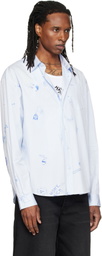VETEMENTS Blue Scribble Classic Shirt