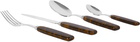 Sabre Silver & Brown Djembe Flatware Set, 4 pcs