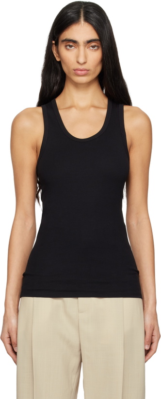 Photo: WARDROBE.NYC Black Ribbed Tank Top