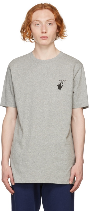 Photo: Off-White Grey Slim Degrade Arrow T-Shirt