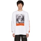 Heron Preston White Long Sleeve Heron T-Shirt