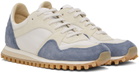 Spalwart White & Blue Marathon Trail Low Sneakers