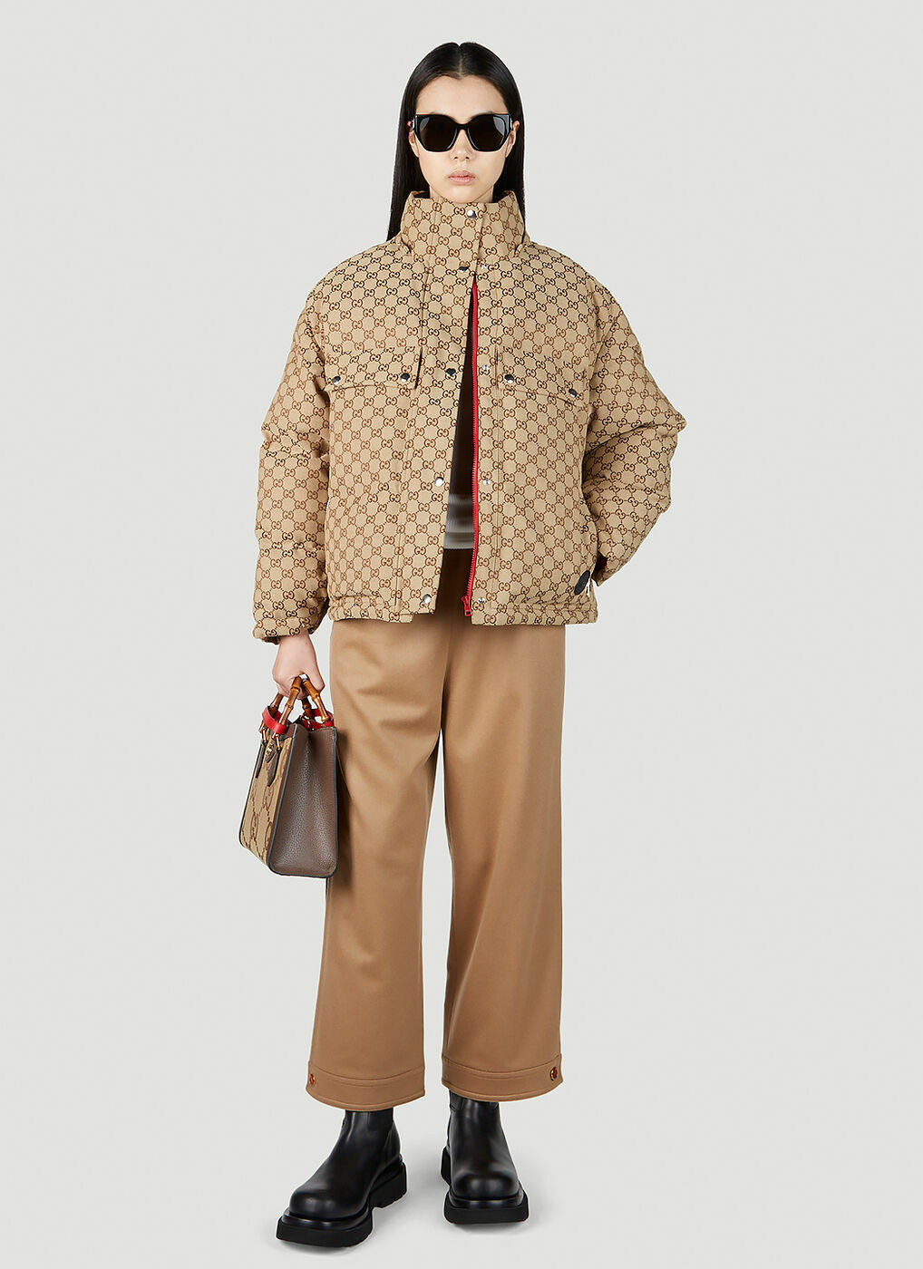 Gucci - GG Down Puffer Jacket in Beige Gucci