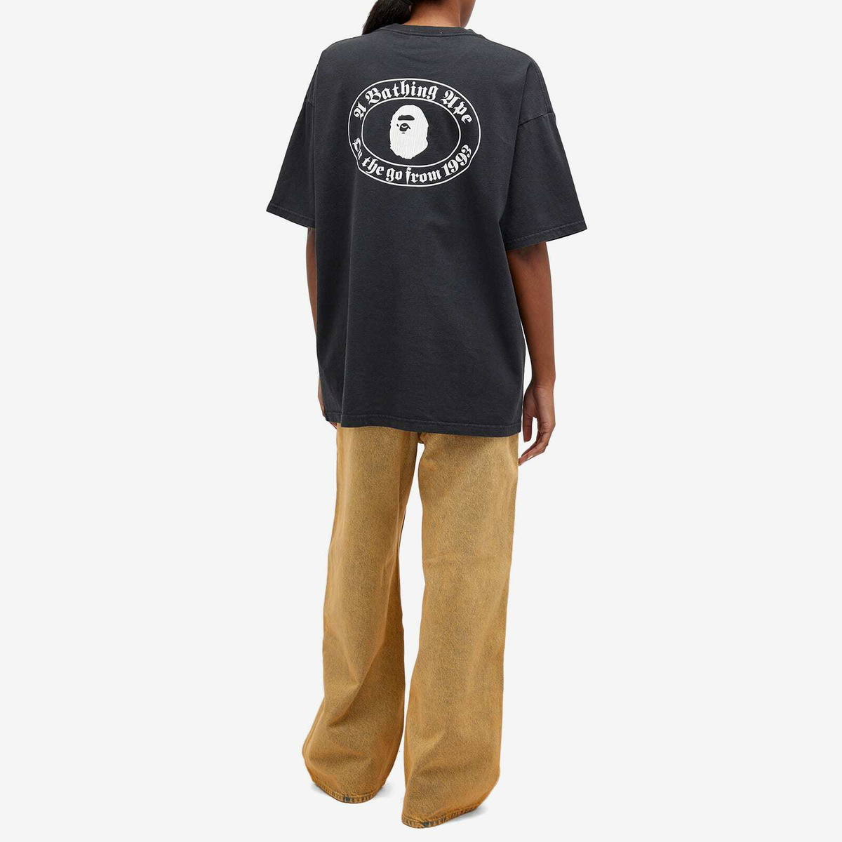 A Bathing Ape Women's Pigment Dye T-Shirt in Black