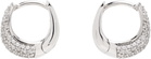 Tom Wood Silver Ice Huggies Pave Earrings