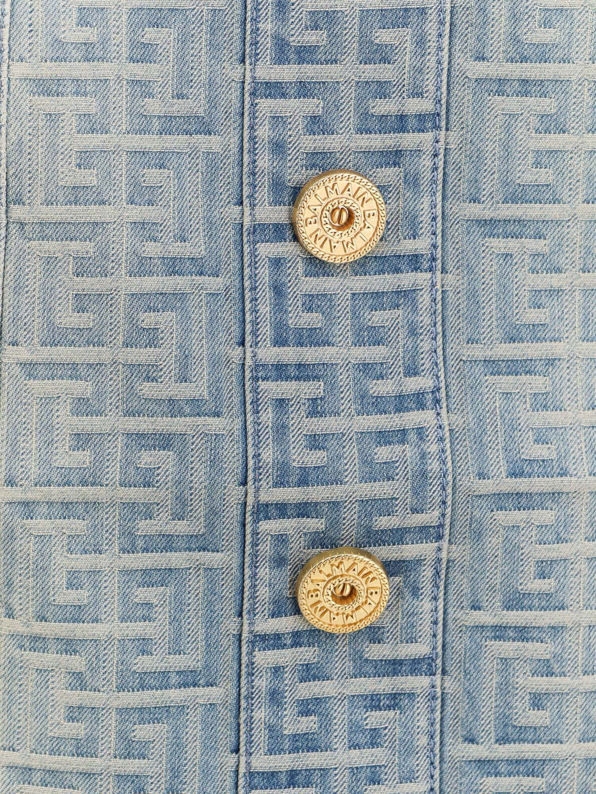 Balmain Dress Blue Womens Balmain