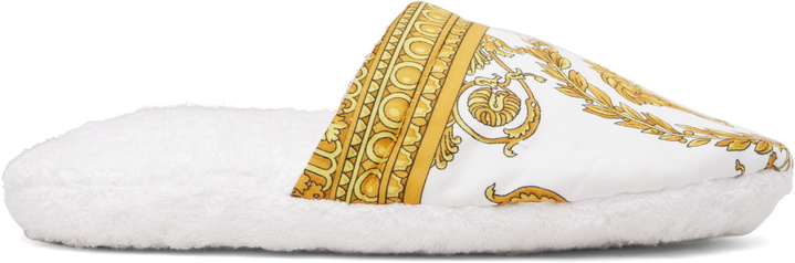 Photo: Versace White 'I Heart Baroque' Slippers