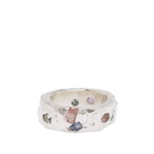 The Ouze Women's Brilliant Sapphire Scatter Band Ring in Multi