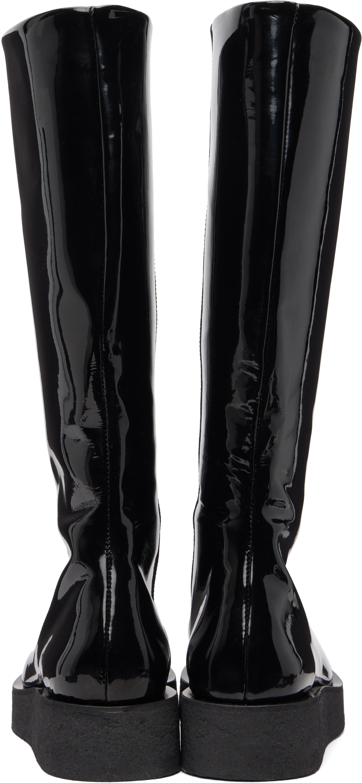Ernest W. Baker Black High Zip Boots