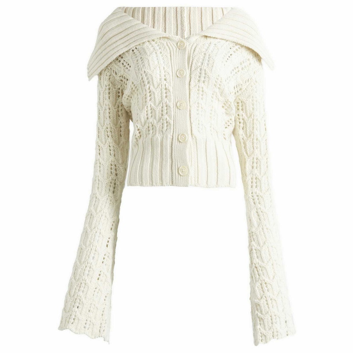 Photo: Holzweiler Women's Knitted Cardigan in Ecru