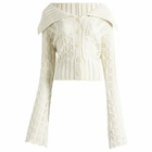 Holzweiler Women's Knitted Cardigan in Ecru