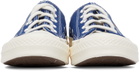 COMME des GARÇONS PLAY Blue Converse Edition Half Heart Chuck 70 Low Sneakers