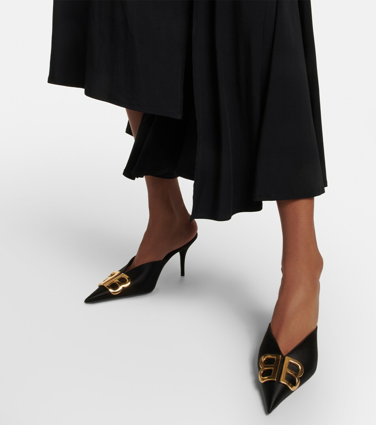 Balenciaga - BB satin mules Balenciaga