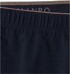 Hanro - Superior Cotton-Blend Boxer Briefs - Men - Navy