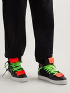 Off-White - 3.0 Off Court Supreme Suede, Leather and Shell High-Top Sneakers - Black