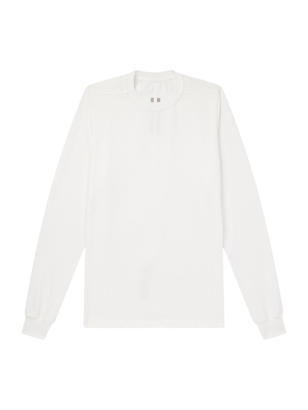 Photo: Rick Owens - Crewneck Cotton-Jersey Shirt - White