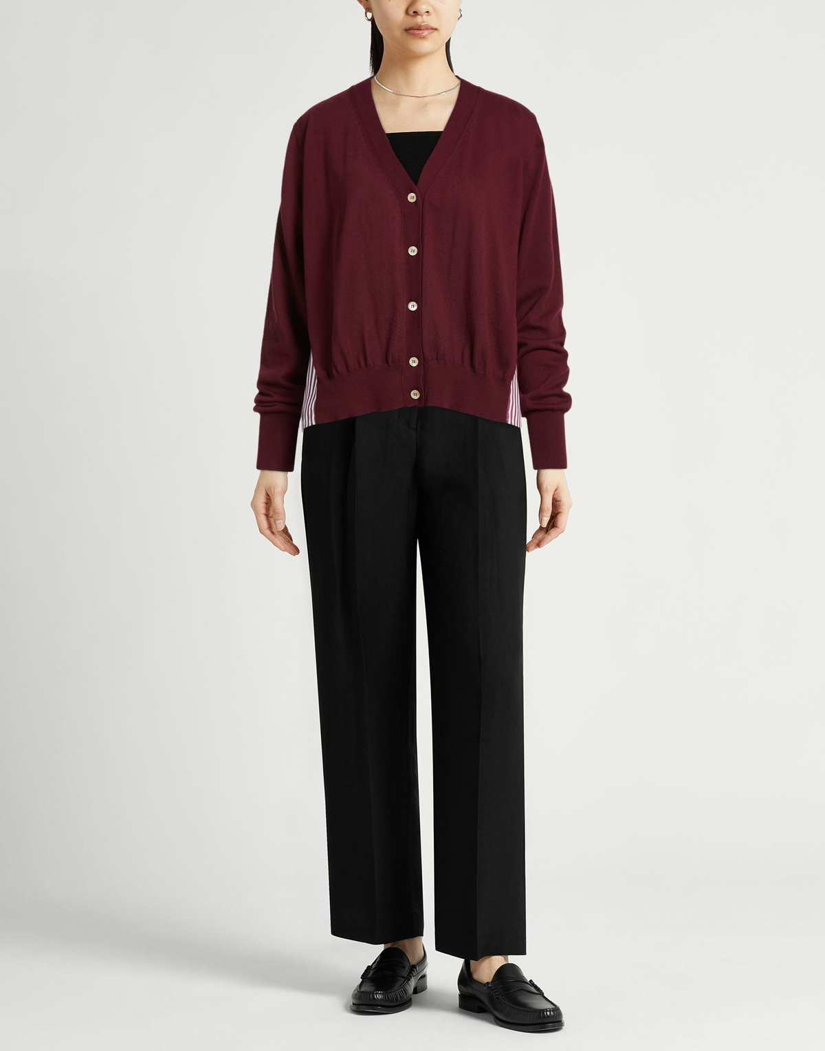 Jucca Womens Cardigan in Burgundy