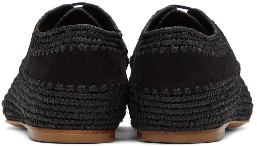 X Clergerie Louis Raffia Trimmed Platform Derby Shoes in Black - Gabriela  Hearst