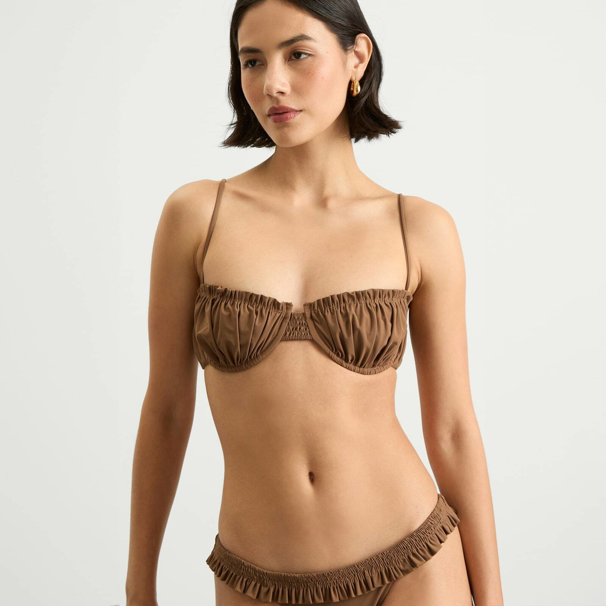 Faithfull The Brand Women's Esterel Bikini Top in Clay
