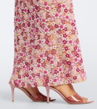 Là Fuori Afterglow Botanica beaded open-back gown