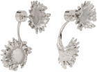 Marni Silver Metal Daisy Earrings